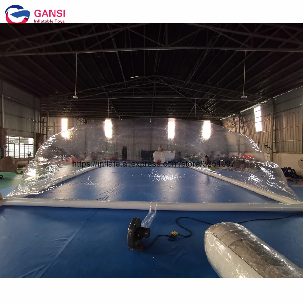 Outdoor Dome Tent 10X5.5X3m Cheap Prcie PVC Inflatable Pool Tent For Swimming Cover
