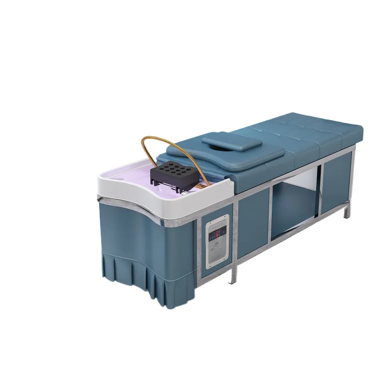 

Shampoo bed High-end thickened stainless steel bed Hair salon Fumigation water circulation