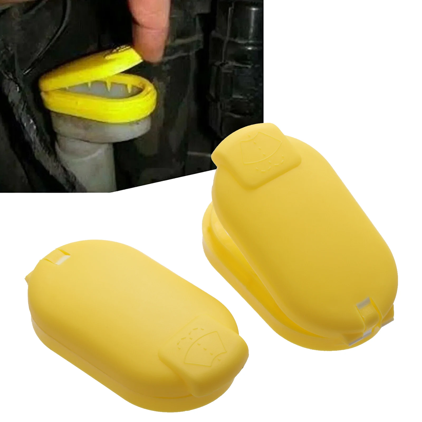 1Pc Yellow Plastic Car Windshield Washer Fluid Reservoir Cap Lid 8200226894 for Renault Tracic Megane Scenic