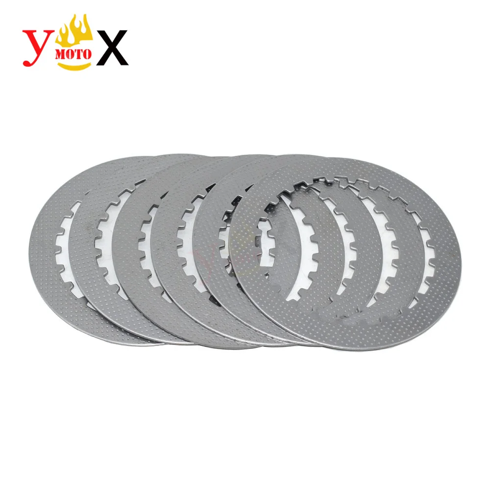 Motorcycle 6pcs/Set Steel Clutch Plates Friction Disc Plate For Honda BROS CBR400 CBR400RR NC29 NT400 Steed 400 600 VLX400