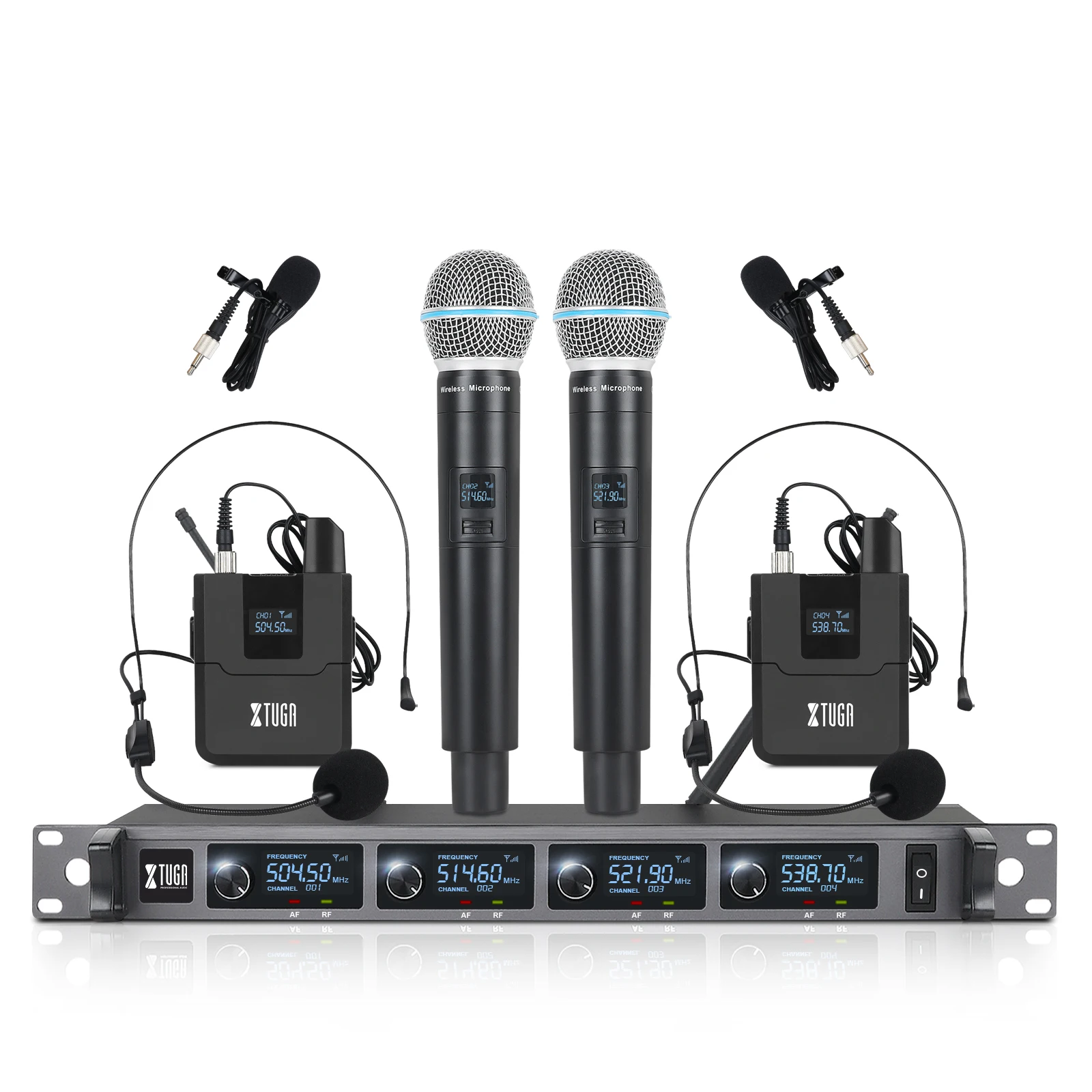 Enping Professional wireless vocal mic set 2 UHF dynamic handheld wireless microphone