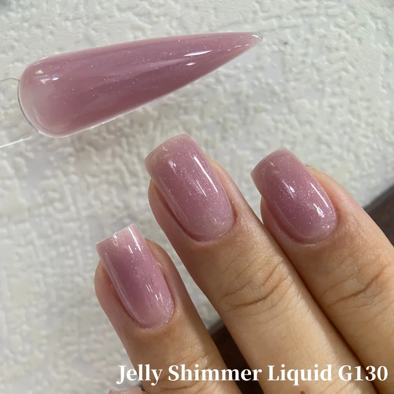 MSHARE 50g Shimmer Liquid Builder Nail Gel Hema Tpo Free Gel for Nail Extension Self Leveling Strengthen Overlay UV LED Soak Off
