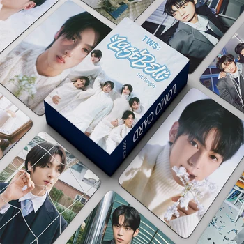 55 adet/takım Kpop TWS Köpüklü Mavi Fotoğraf Kartları LOMO Kartları Yeni Albüm Fotoğraf Kartları Kart fotoğraf Posteri fan hediye