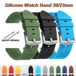 Classic Tropical FKM Rubber Watch Strap for Seiko 20mm 22mm Watchband for Oris Wristbelt for Fossil Replaement Bracelet Belt