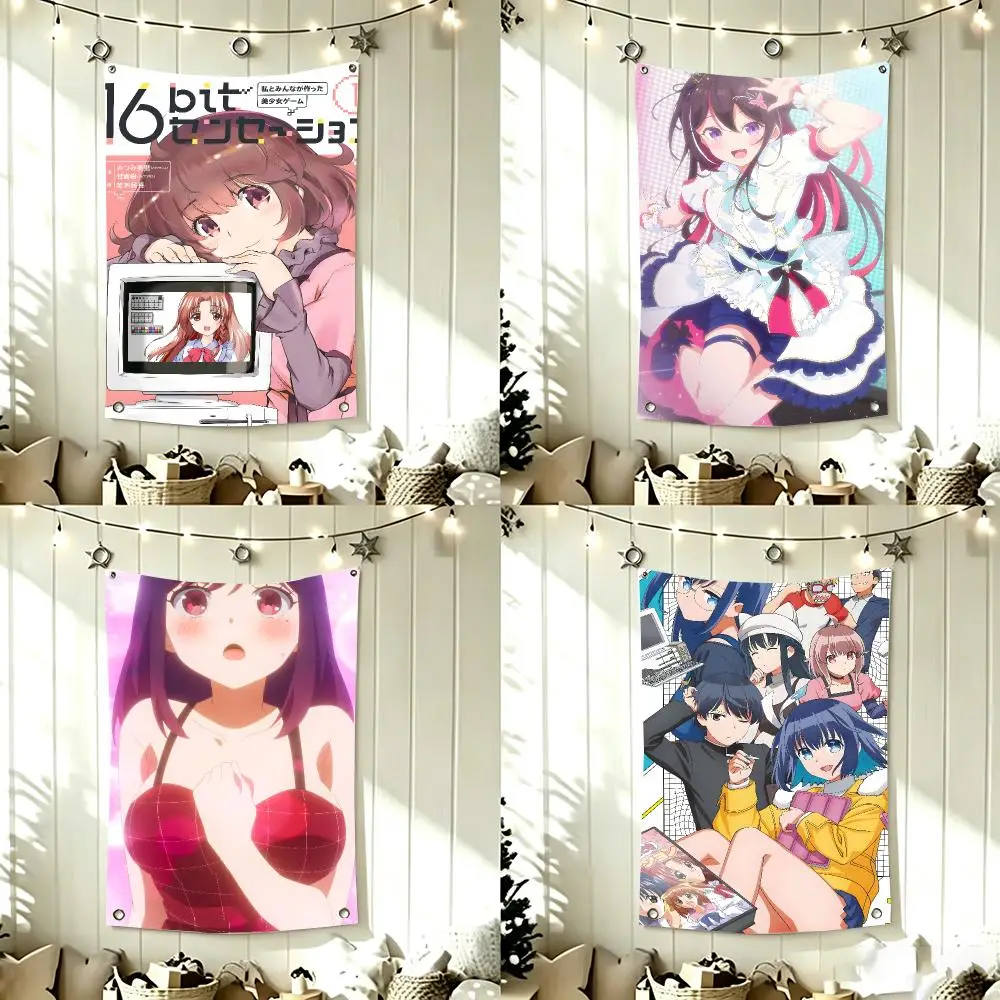 Shoujo Anime 16bit Sensation Another Layer Flags Home Decor Wall Hanging Vertical Flags Indoor Outdoor