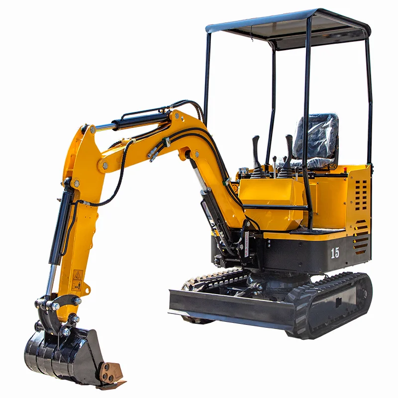Excavadora hidráulica agrícola para uso doméstico, miniexcavadora eléctrica con batería de litio 1,5 T 2T, herramientas de jardín personalizadas