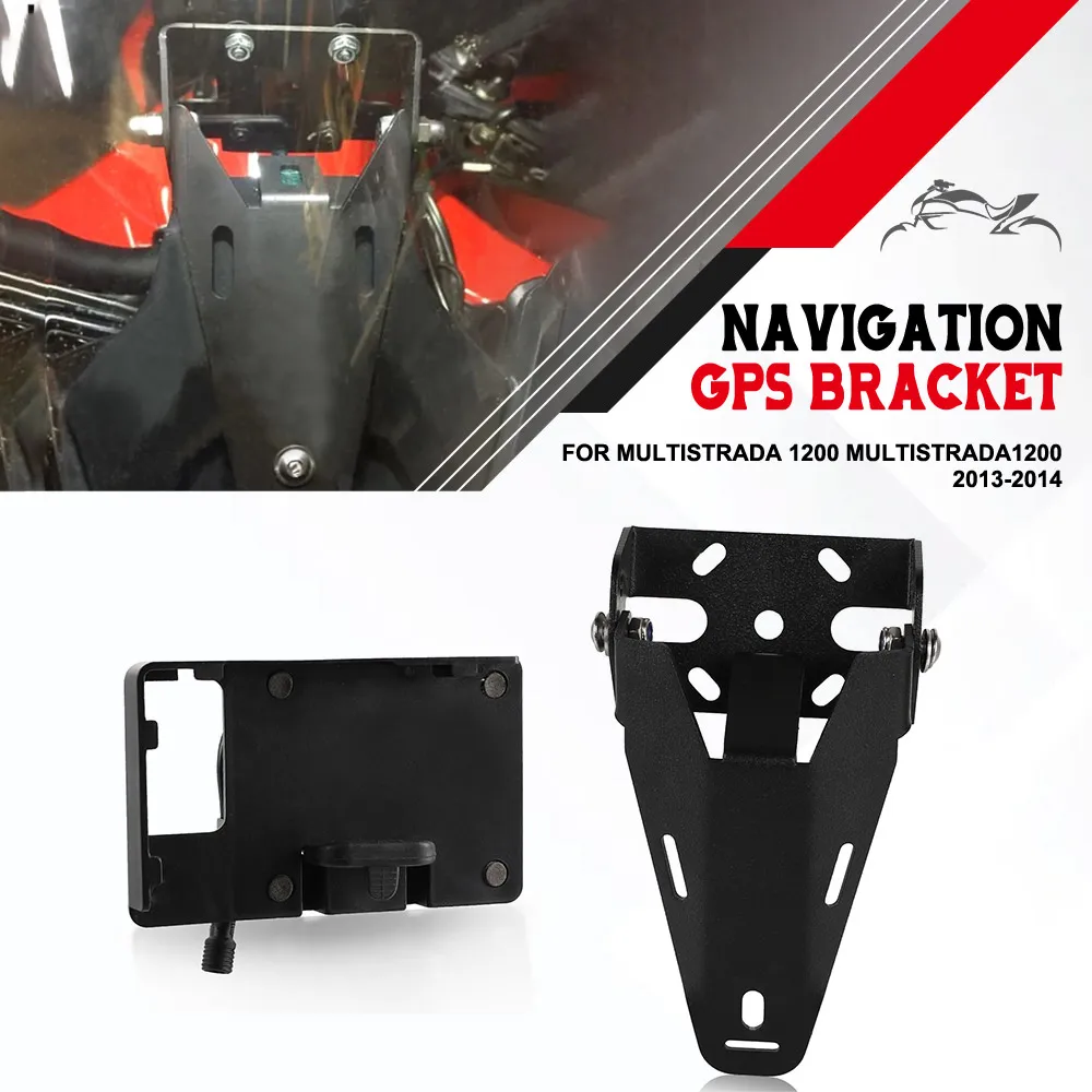 FOR DUCATI MULTISTRADA 1200 MULTISTRADA1200 2013-2014 Motorcycle GPS mount mobile phone Navigation bracket USB phone charging