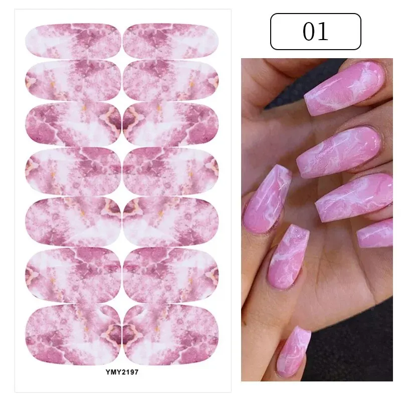 Nail Strips Women\'s Fashion Nail Stickers Self-Adhesive Stick Nail Wrap Nail Polish Strips Waterproof Nail Film Nail Art