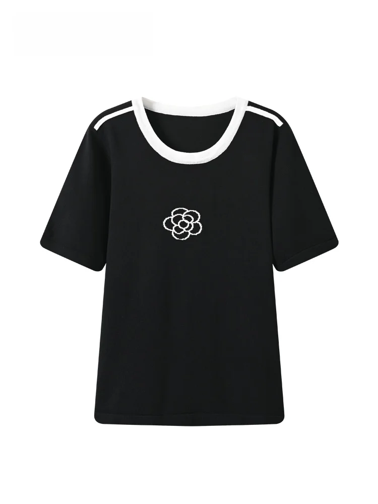 

Cara CLUB plus Size Women's T-Shirt Short Sleeve Loose Fit round Neck Summer New Style Age Reduction Versatile Casual Top