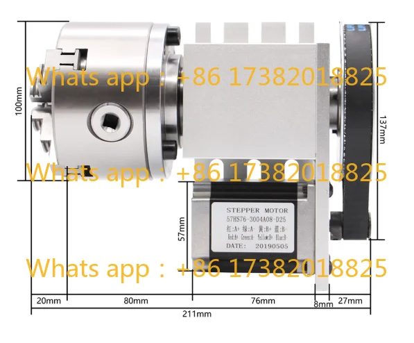 CNC 3 claws 4 claws 100mm chuck, engraving machine, rotating axis A axis, fourth axis numerical control indexing head