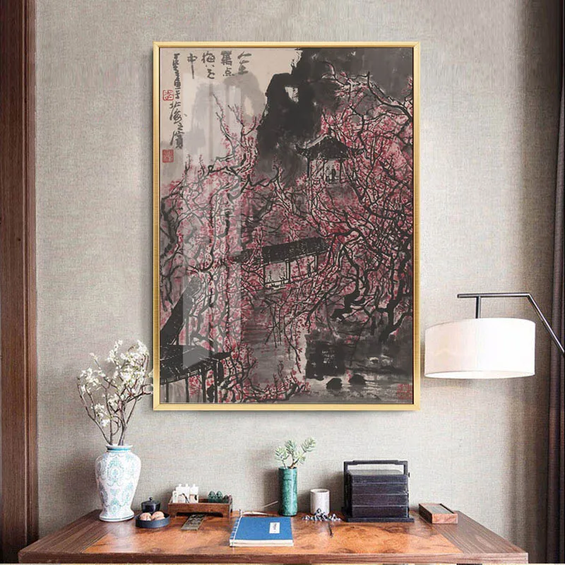 Classical Chinese Style Unframed Wall Picture The Great Wall Art Canvas Painting For Living Room Sofa Wall Decoration (No Frame)