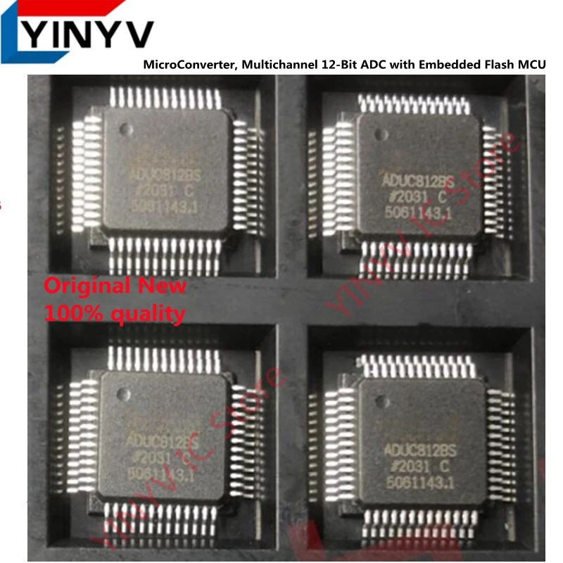 1-5Pcs ADUC812BS ADUC812BSZ-REEL ADUC812BSZ ADUC812 MQFP52 MicroConverter, Multichannel 12-Bit ADC with Embedded Flash MCU new