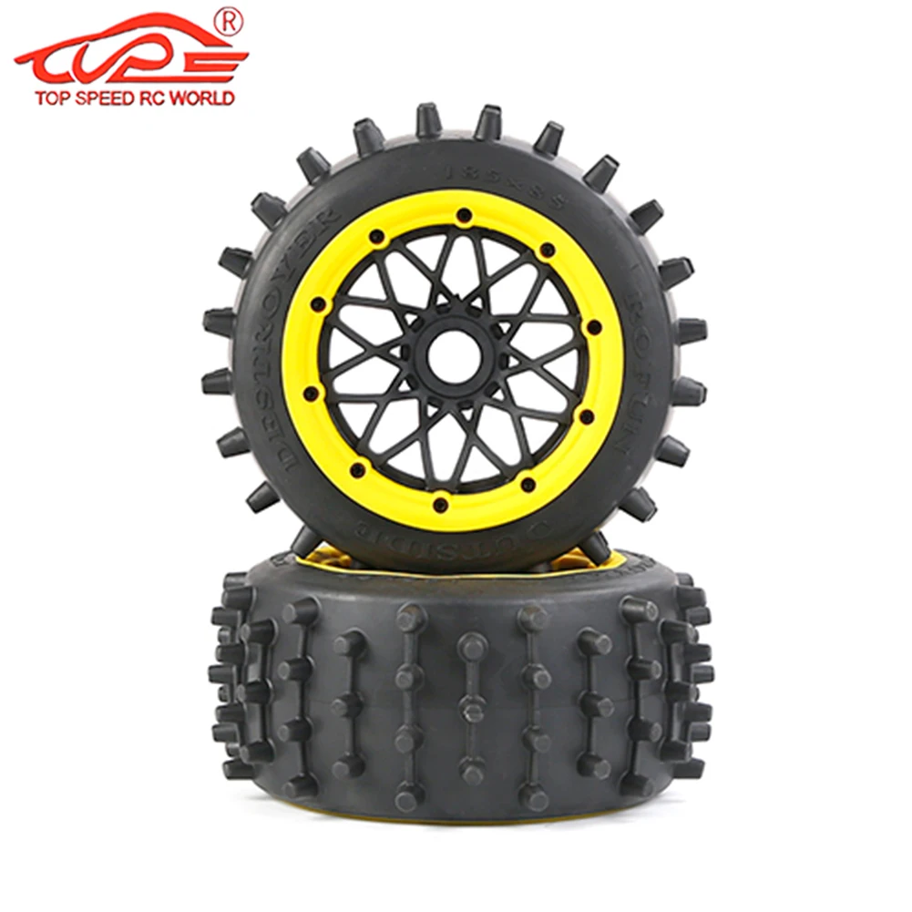 Upgrade Durable Super Grip Tyre Rear or Front Nail Wheel Tire Kit for 1/5 Rc Car HPI ROFUN ROVAN KM BAJA 5B SS Buggy Truck Parts