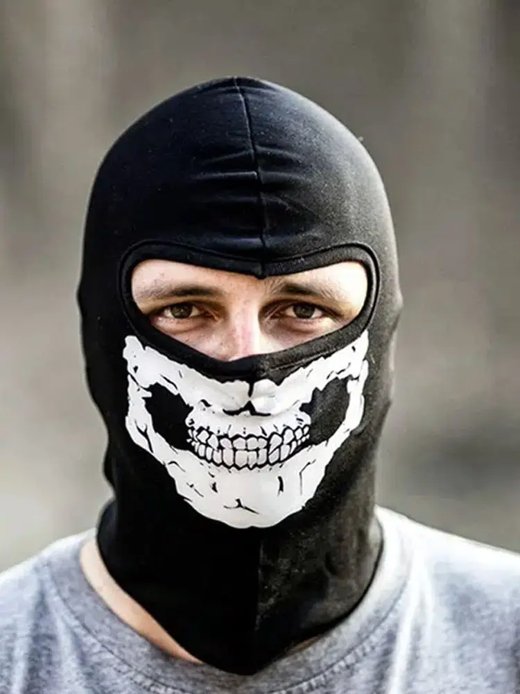 AliExpress TTONCEN Halloween Skull Print Balaclava Cosplay Costume Ghost Full Face Bike Face Mask Outdoor Motorcycle