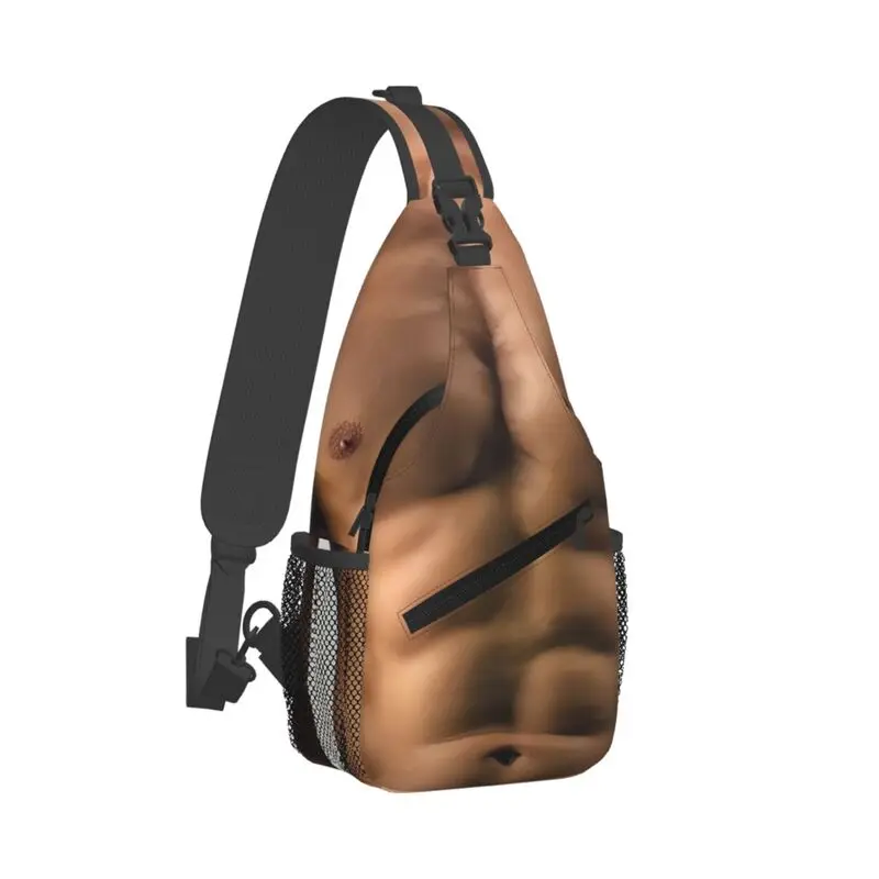 مخصص العضلات رجل 6 حزمة Abs حقيبة الرافعة للسفر الرجال Crossbody الصدر على ظهره الكتف Daypack #2