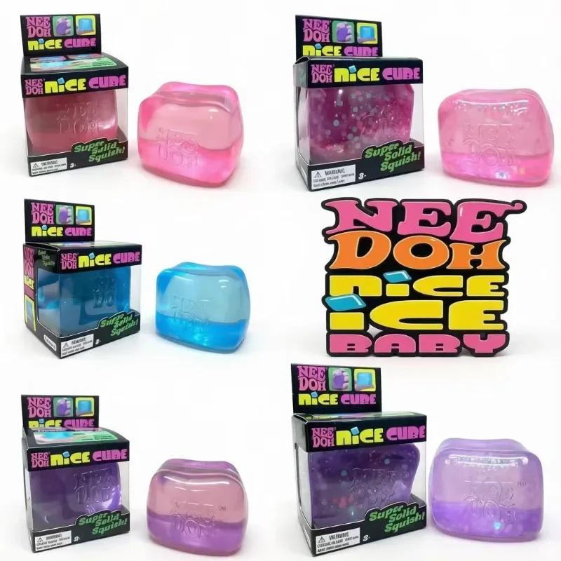 New Needoh Nice Cube Flash and Luminous Extrusion Sensory Stretching Anxiety Relief ADHD Restless Adult Gifts