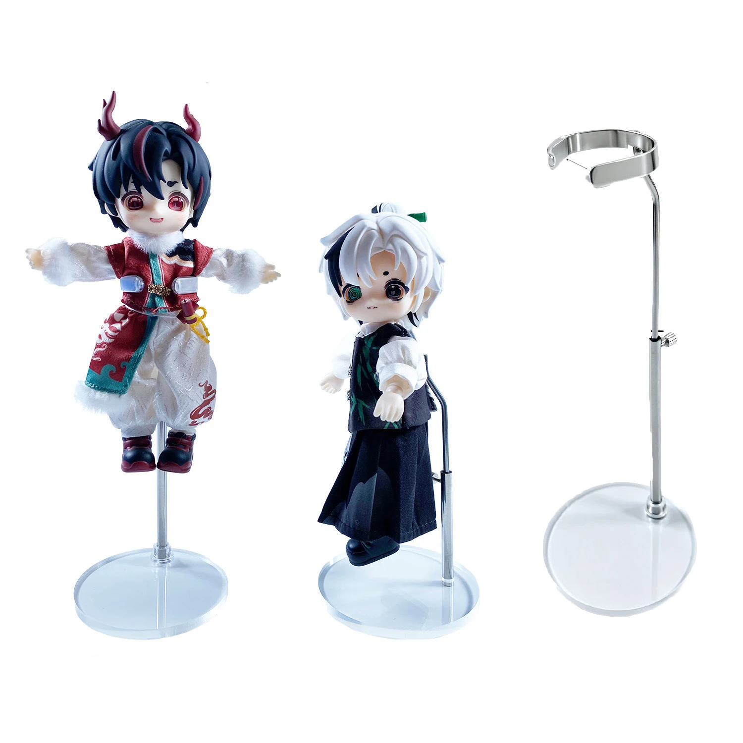 BJD Doll Stand Action Figures Models Bracket Waist Strap Extendable Height Adjustable Display Stand For Kids Toy Doll Game Model
