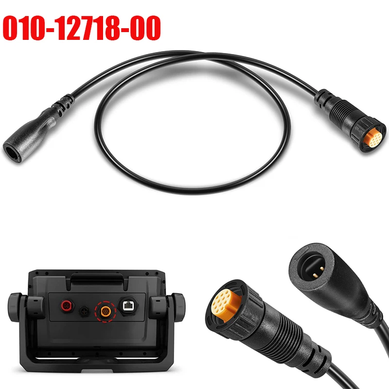 Replacement for Garmin 010-12718-00 4-Pin Transducer to 12-Pin Sounder Adapter Cable,for ECHOMAP UHD2,UHD,Ultra 2,Striker Series
