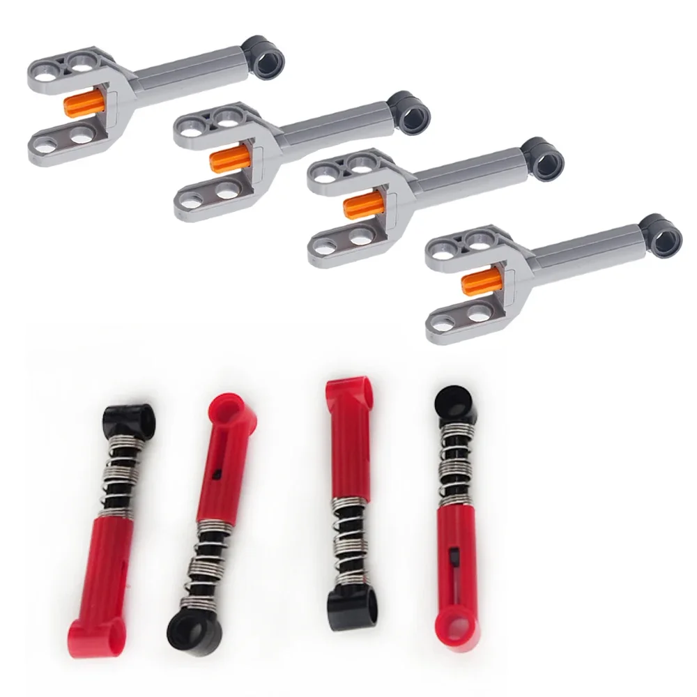 Miękki/twardy amortyzator Zaawansowane technologicznie klocki konstrukcyjne Części Mały miotacz Siłowniki liniowe Popychacz 9,5L Ramię amortyzatora MOC Klocki Zabawki