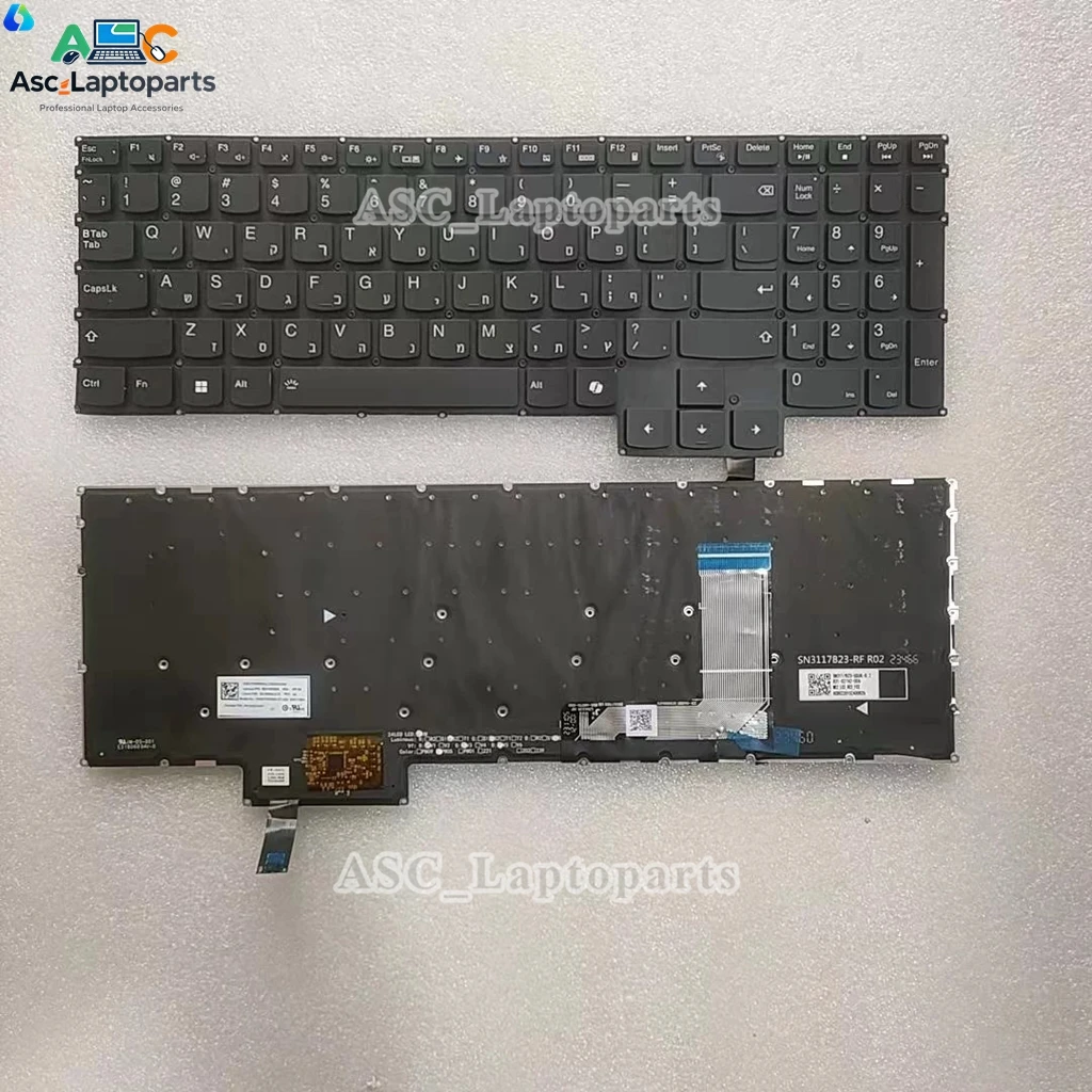 Czech French Russian Hebrew TR Keyboard for LENOVO Y7000P IRH8 R7000P 2023 2024 G5000 APH8 Legion LOQ 15 / Y9000P 16IRX9 BACKLIT view 2