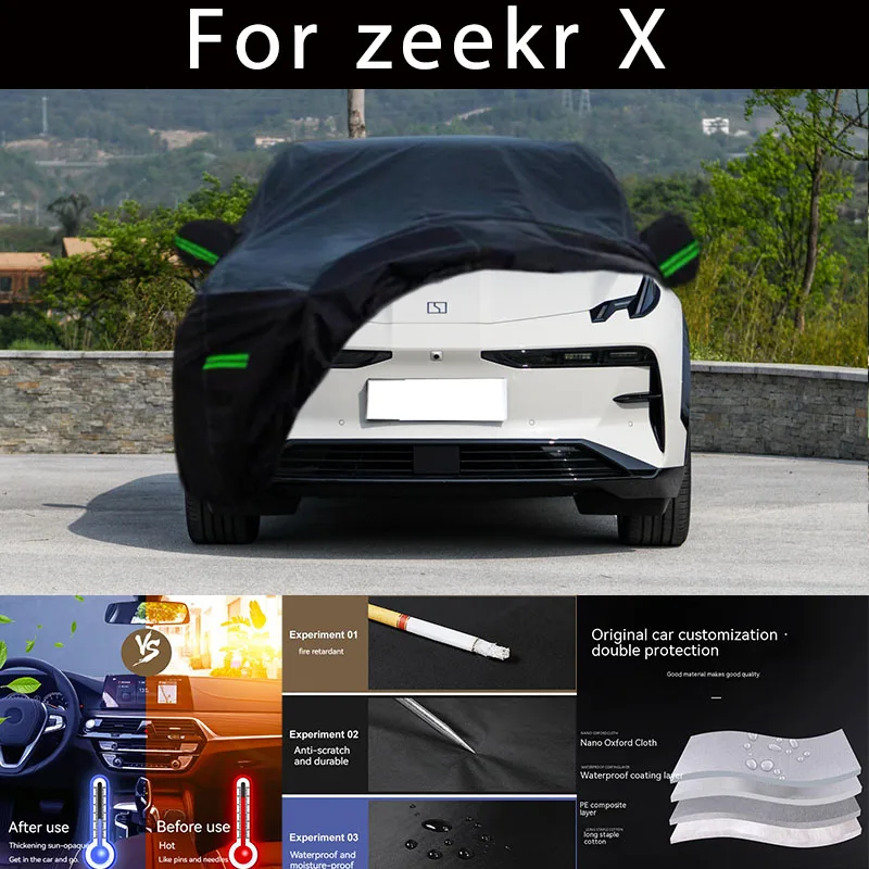 

For zeekr X Outdoor Protection Full Car Covers Snow Cover Sunshade Waterproof Dustproof Exterior Car accessories