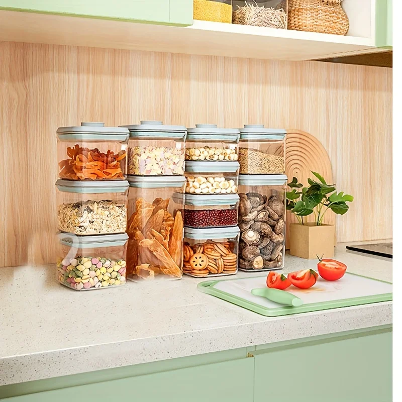 1 piece of cereal storage box, storage tank, press type food grade snack candy plastic storage tank, sealed box