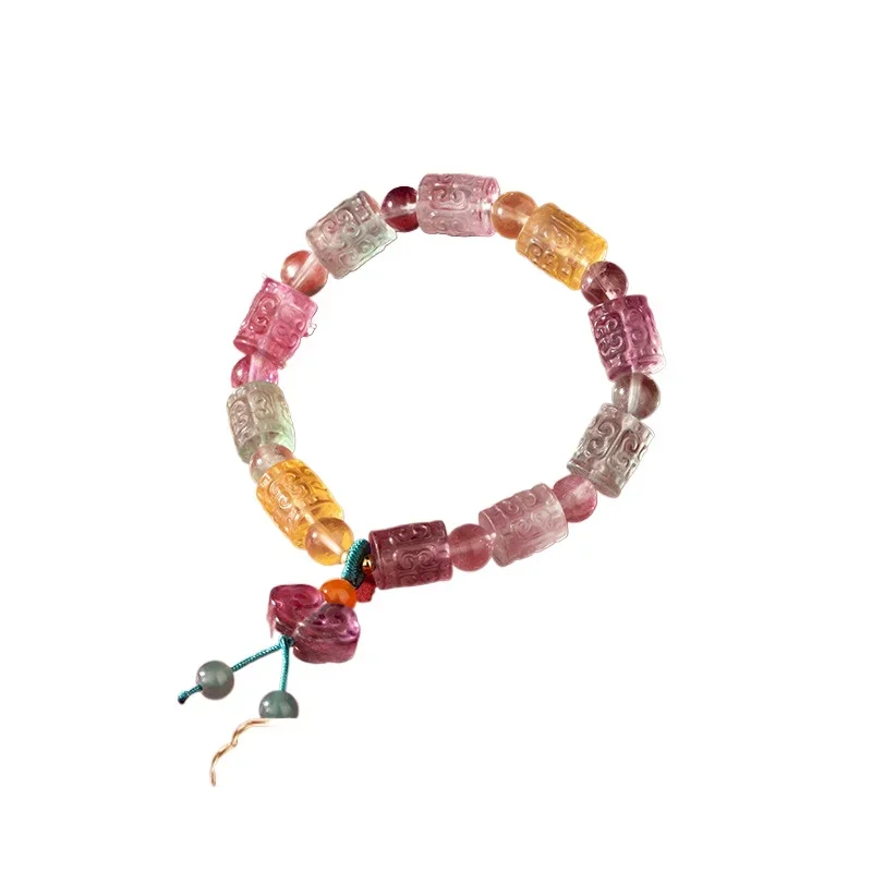 

Natural fluorite bracelet female auspicious merchandise bracelet female girlfriend birthday gift girl