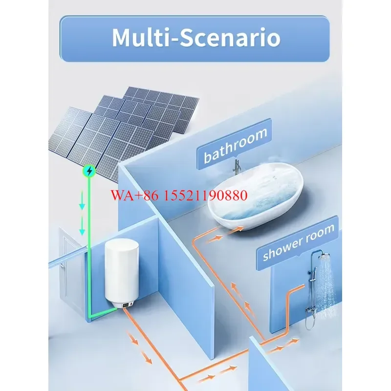 WMWMNU for OPTEN Solar PV 50L 60L 80L 100L Geyser Flat Panel Easy Operation Energy Saving Electric Water Heater for Hotel