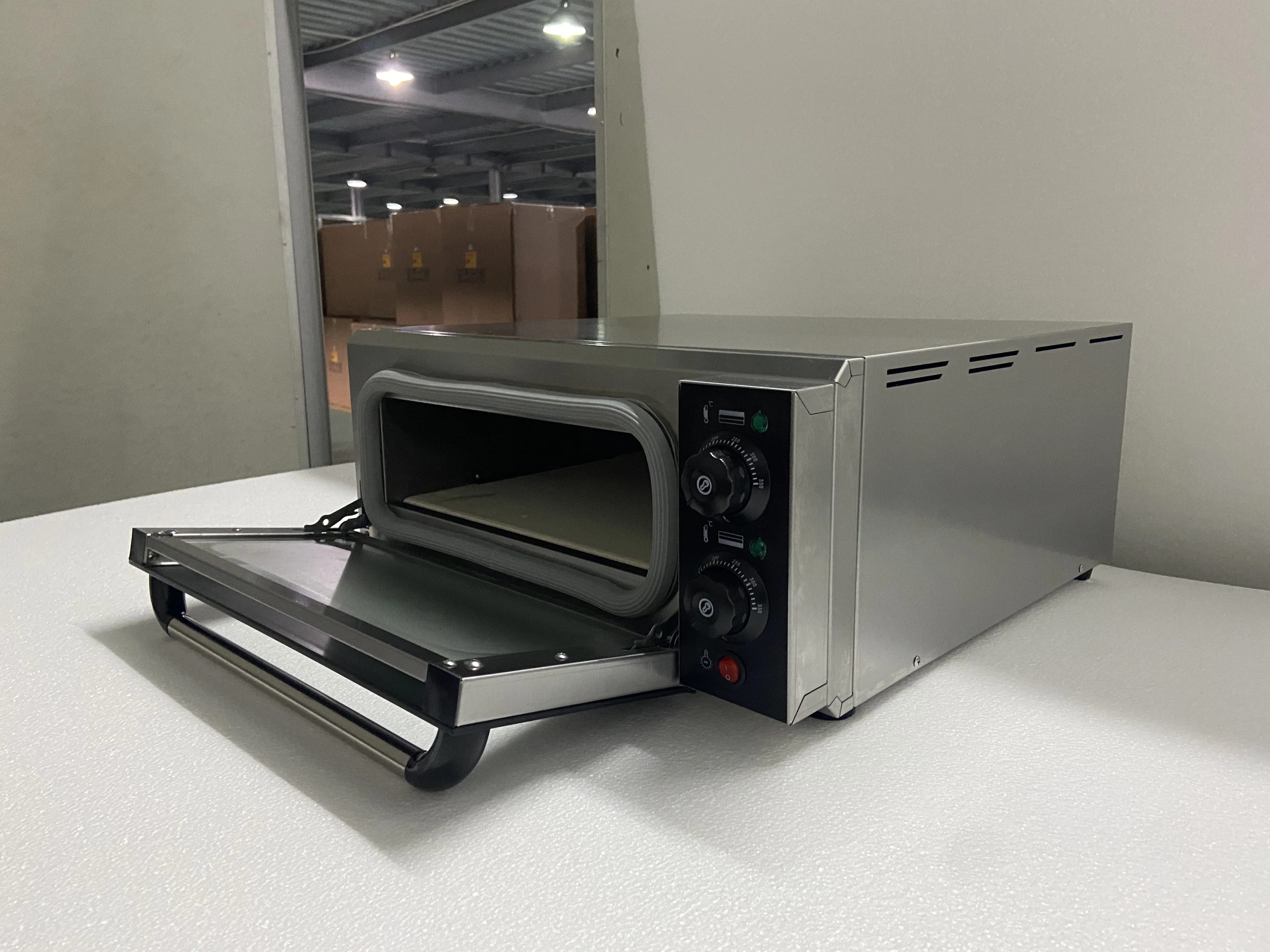 Professional Deck Oven Single Tray Electric  Countertop Stainless Steel Pizza Oven for Bakery Equipment