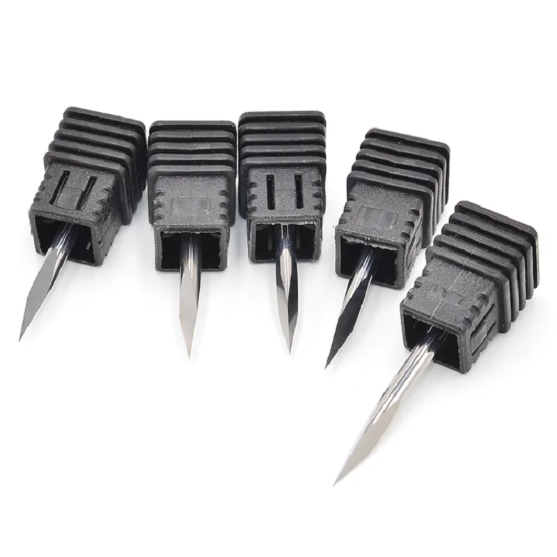 Punta per incisione A forma di V in metallo duro integrale A 3 facce/utensile per Router di CNC per utensili da taglio A forma di v in metallo duro/CNC con rivestimento serie A.