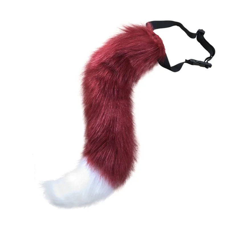 20 colores Anime Animal cola Cosplay disfraces accesorios gato zorro colas de felpa juego de rol fiesta de Halloween accesorios kawaii cola de gato
