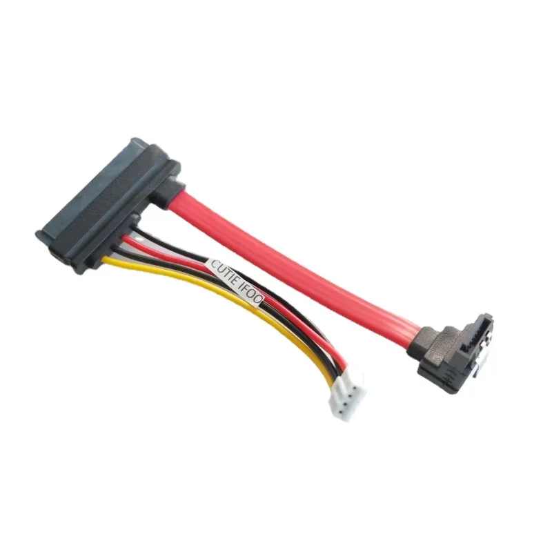 7 + 15 22 pinos a 90 graus 7p sata disco rígido ph2.0 pequeno cabo de dados de alimentação de 4 pinos 2 em 1 para htpc hin mini itx cabo de placa principal 10cm