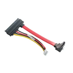 7+15 22pin to 90 Degree 7P SATA Hard Disk Drive PH2.0 Small 4pin Power Data Cable 2in1 For HTPC HIN MINI ITX Mainboard Cord 10cm