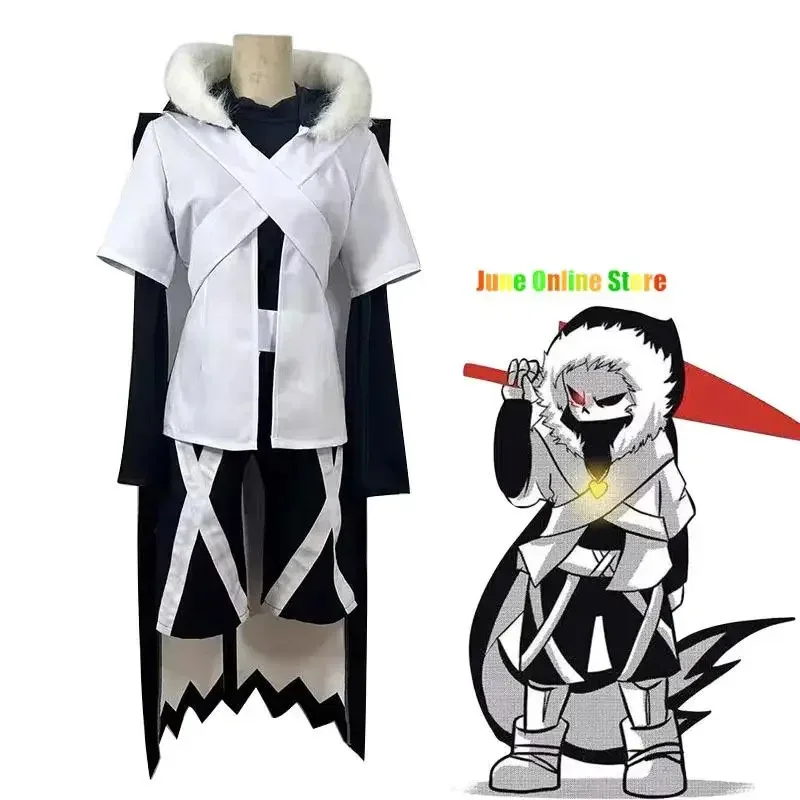 

Anime Game Undertale XTALE Cross Sans Cosplay Costume White Cloak Cape Combats Uniform Adult Man Woman Halloween Party Su GS2370