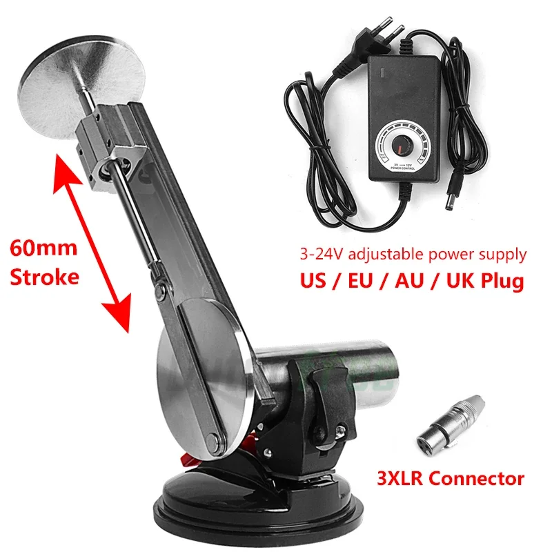 3-24V Reciprocating Mechanism Motor Stroke 60mm Mini Telescopic Linear Actuator 3XLR Connector High Thrust Linear Actuator Motor