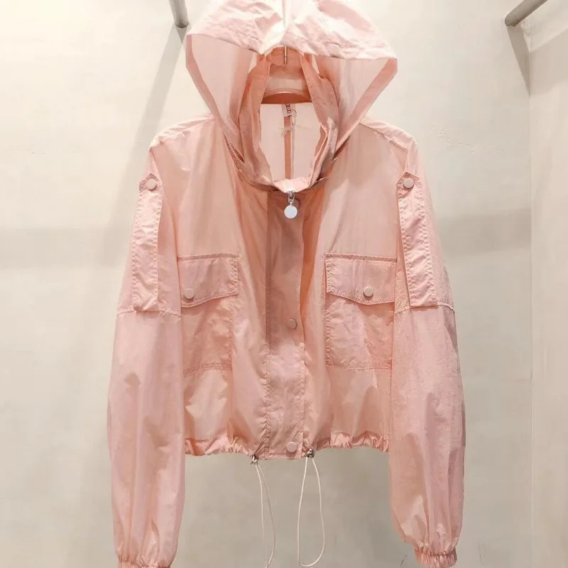 2025 Fashion Sunscreen Clothing Summer Thin Hooded Jacket New UV Outdoor Clothing Korean Thin Outdoor Windproof Jacket