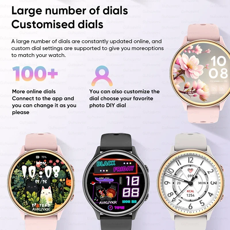 New Women Voice Bluetooth Call Smart Watch Heart Rate Monitoring Sports Smartwatches Waterproof Men Smartwatch For Samsung IOS