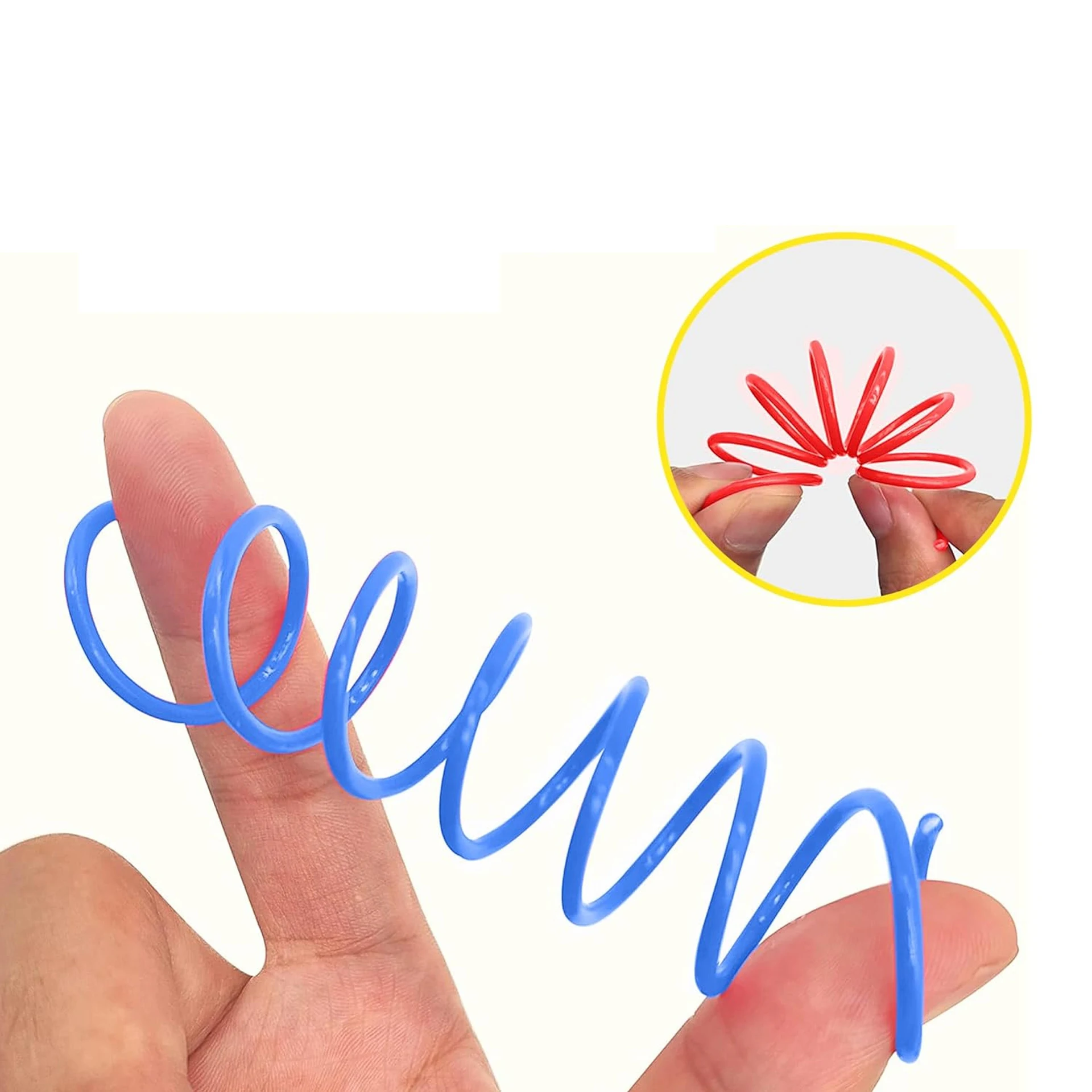 10pcs Creative Colourful Spring Toy Plastic Elastic Fingertip Toy Children's Decompression Vent Stress Relief Gadgets Toys Gifts