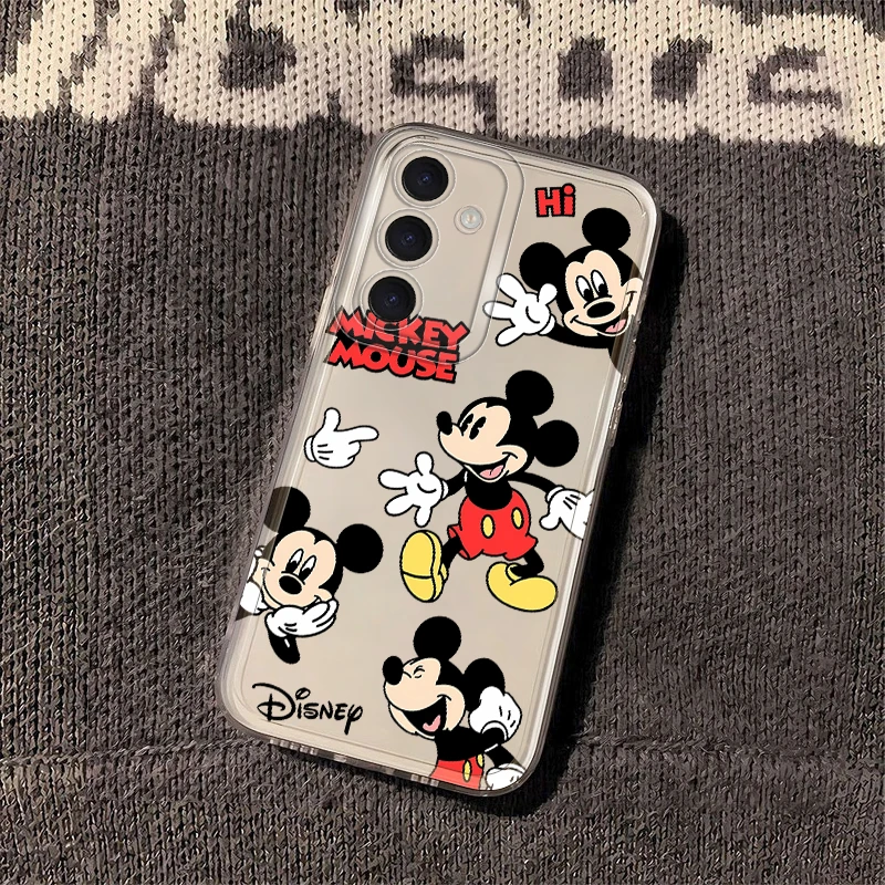 

Disney Mickey Minnie Mouse Clear Cover Phone Case for Samsung Galaxy A12 A21s A52s A50 A51 A72 A31 A71 A52 A32 A16