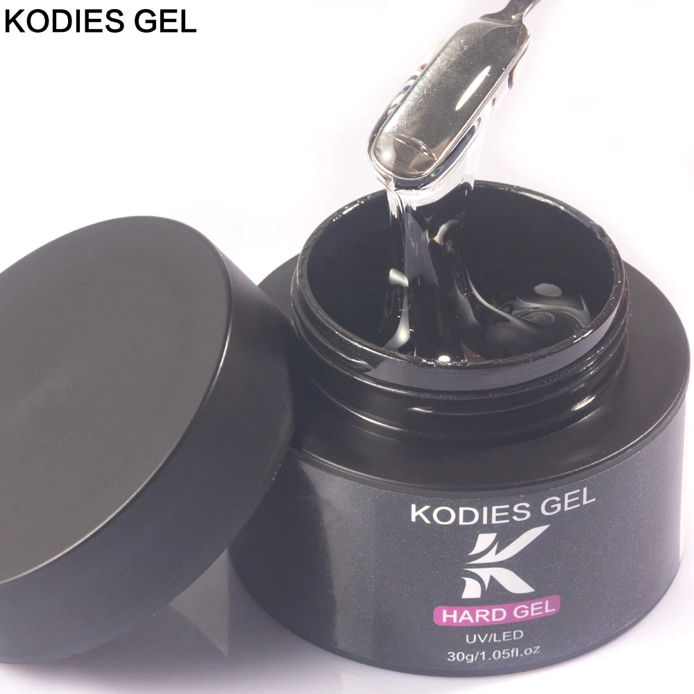 KODIES GEL Hard Gel Builder Nagelgel zur Verlängerung Clear Construction Gel Semi Permanent UV Acryl Building Gel Nails Maniküre
