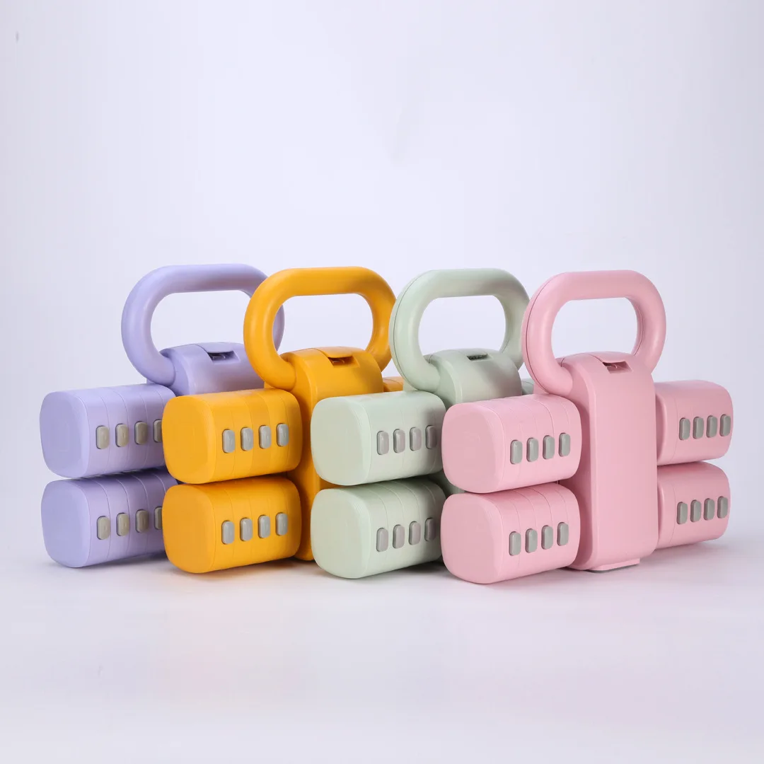 Multifunctional dumbbell 2-in-1 fitness household women's dumbbell kettlebell adjustable weight training pot
