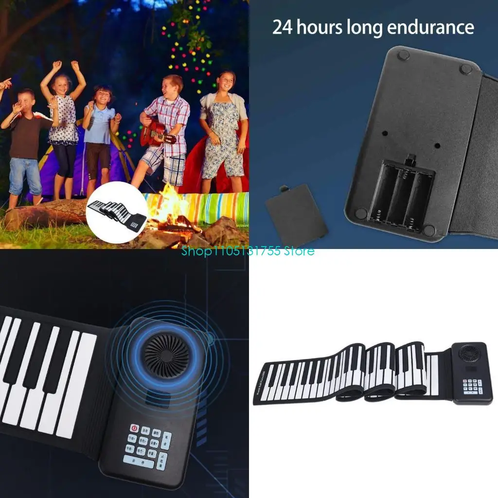 

K0EF портативный 88-клавишный складной музыкальный инструмент для фортепиано, складная портативная электронная клавиатура для