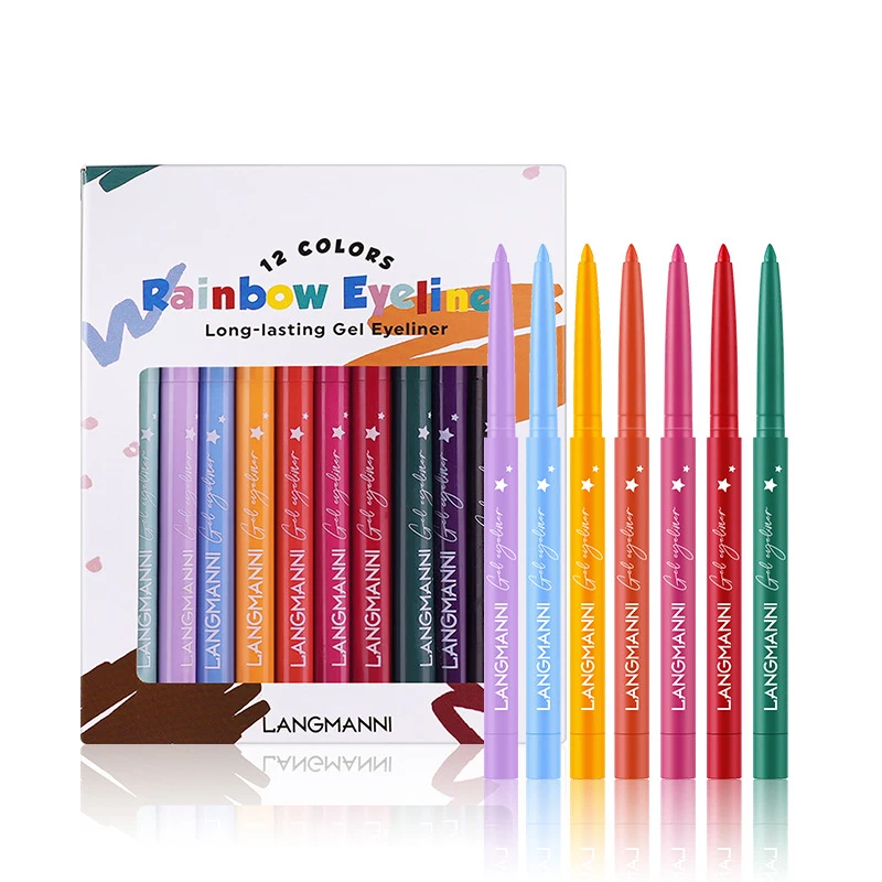 

12 Color Eyeliner SetPrecise color development and hold makeup without smudgingMatte Color Eyeliner Set
