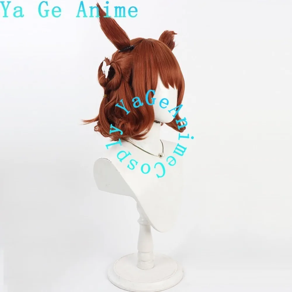 Wig Cosplay Anime Dan Game Halloween Live Show Uma Musume Pretty Derby Aston Machan Dengan Telinga Dan Ekor