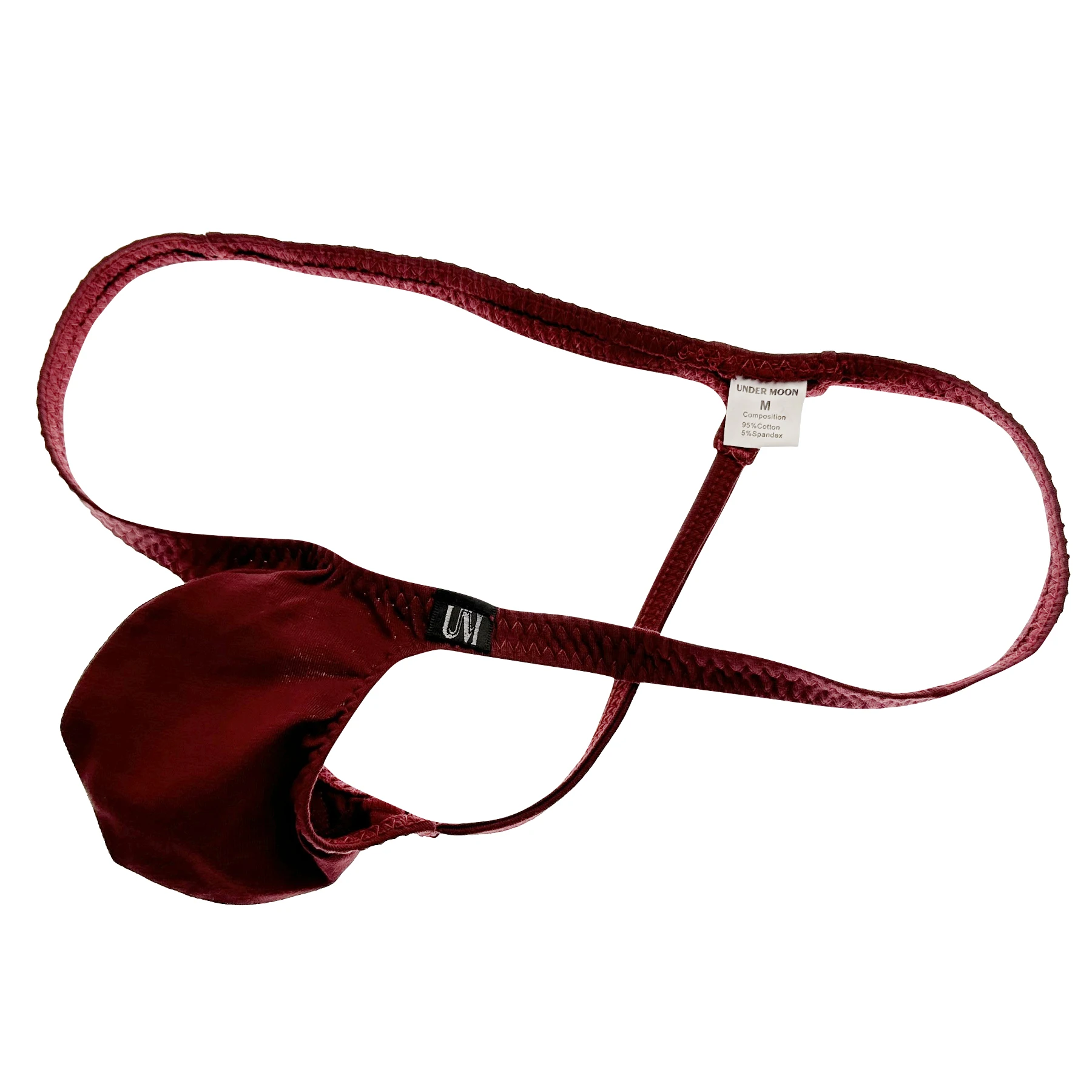 Men's Low Waist Skin Friendly Cotton Sports Underwear Solid Color G-String No Crotch Design Comfortable Fit  Thong
