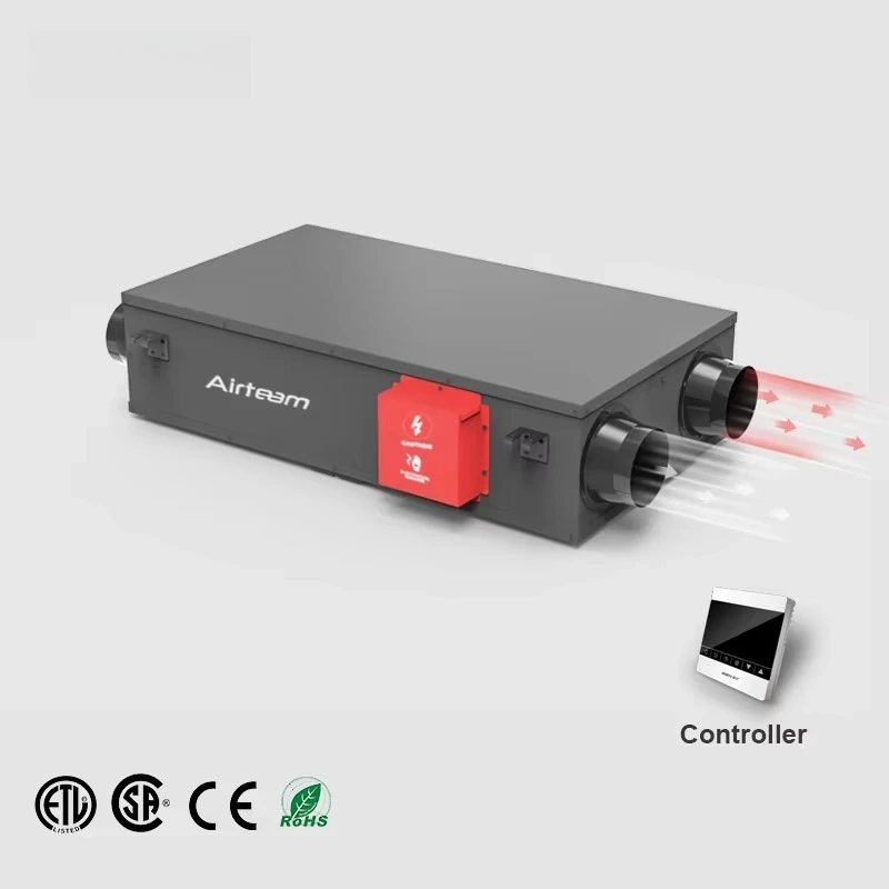 

AQR-10DS-250A Central Ceiling Type Energy Recovery Ventilation System Fresh Air Recuperator HRV/ERV Residential HVAC System