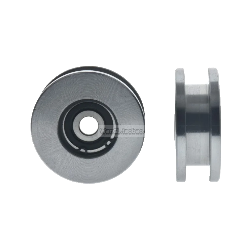 1 pz 10x50x19mm puleggia cuscinetto a forma di H in metallo 45 # anello a scatto in acciaio 6000RS cuscinetto puleggia a forma di I resistente all'usura e silenzioso