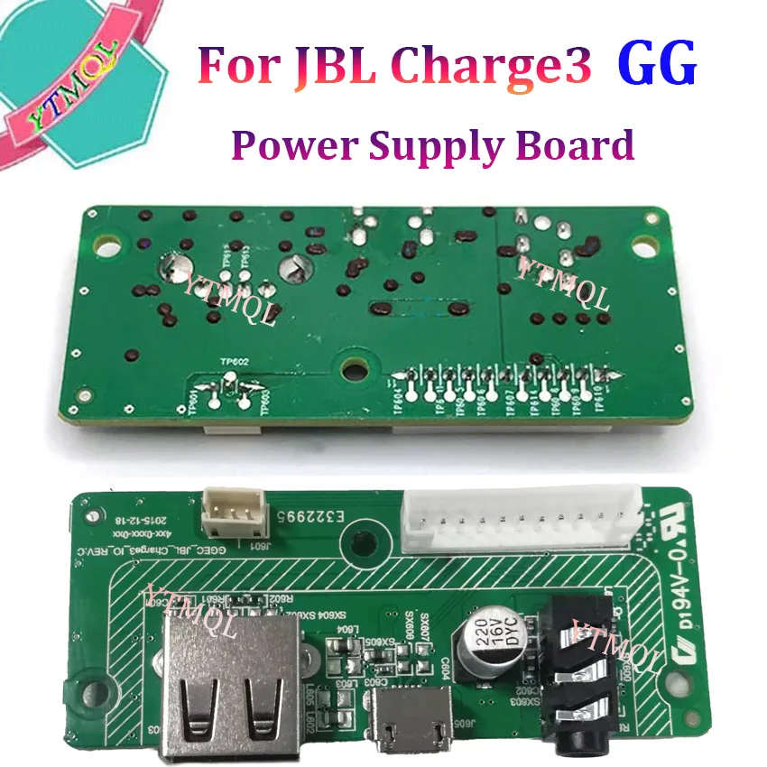 Placa de fuente de alimentación para altavoz JBL charge3 GG TL, 1 piezas Original, puerto de carga Micro USB, Conector de Audio USB 2,0