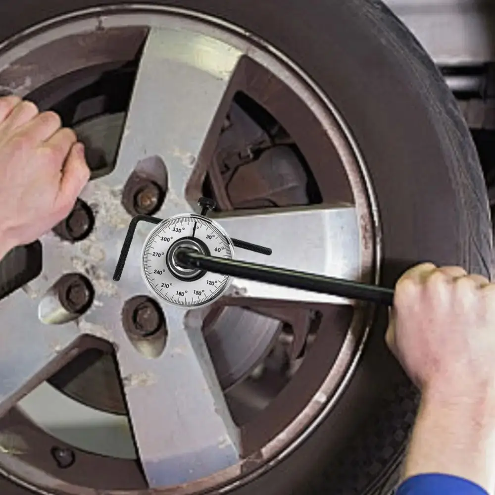 

High Precision Torque Meter Dial Easy-to-Read Scale Tightening Adjustable Angle Measuring Tool Compact with Spanner