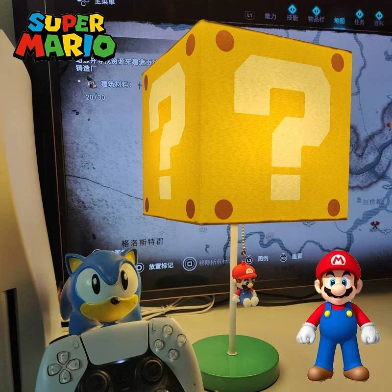 Novo super mario recarregável luz da noite usb candeeiro de mesa led lâmpada decoração para casa luzes iluminação interior quarto lâmpadas decoração presente